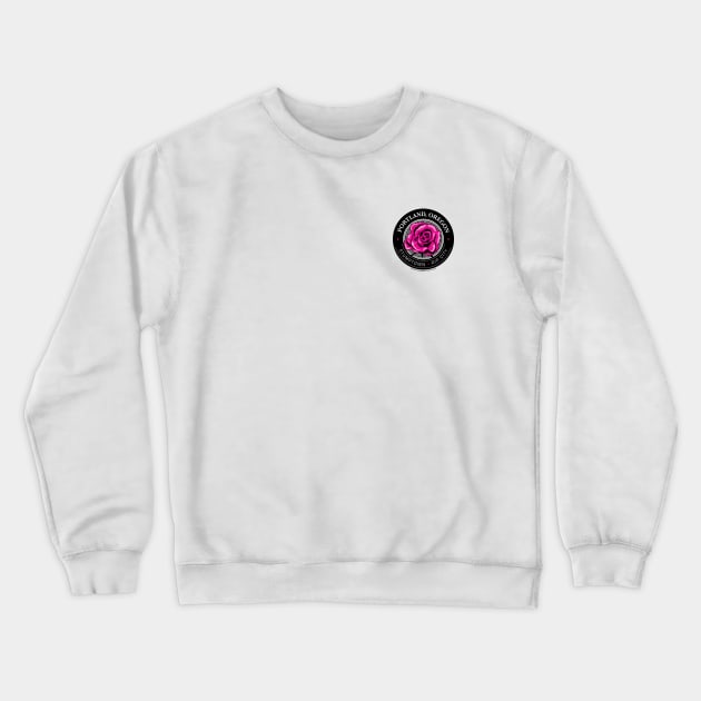 Portland Oregon Rose Design Crewneck Sweatshirt by BurchCreativeDesign